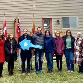 Families receiving keys to their new homes